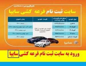 saipa.iranecar.com | لینک ورود به سایت ثبت نام سایپا